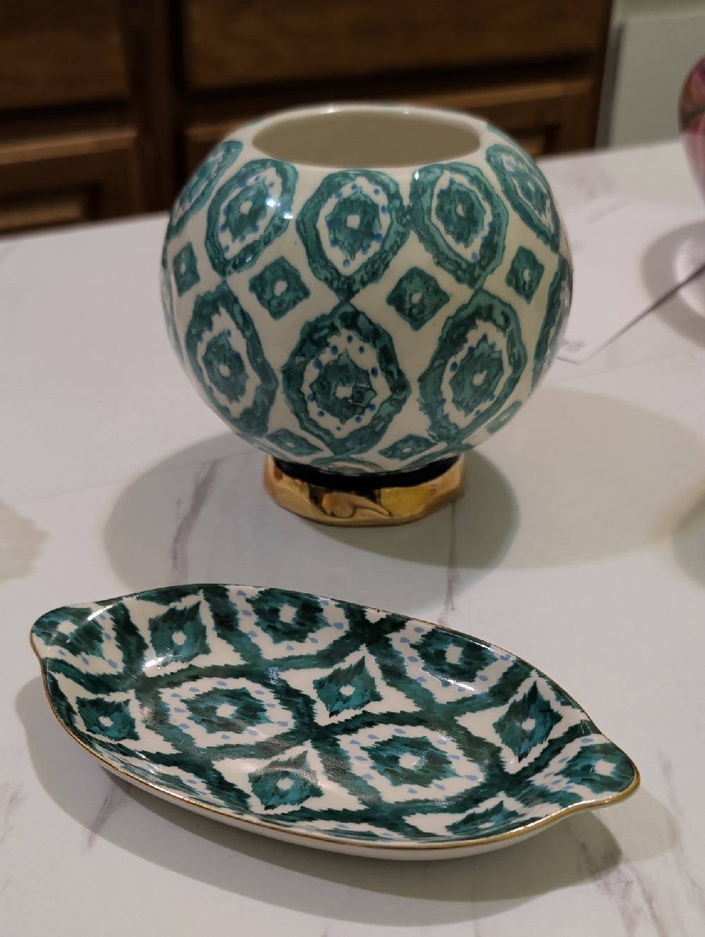 Anthropologie Ikat Trinket Dish
